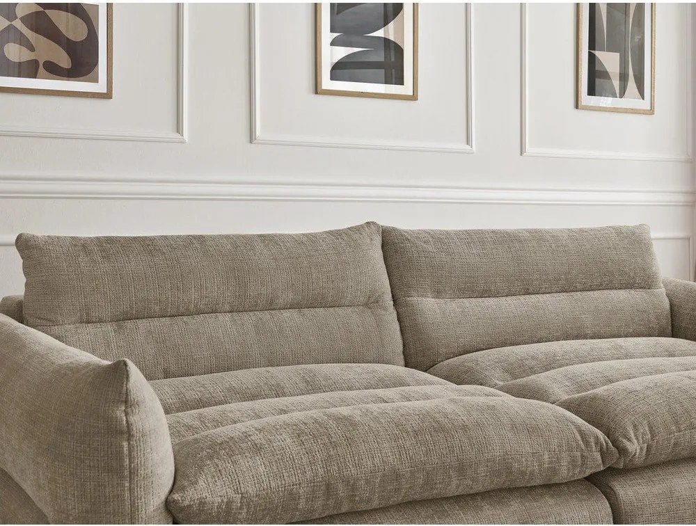 Beżowa sofa z tkaniny szenilowej 276 cm Neil – Bobochic Paris