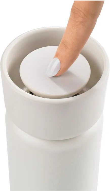 Beżowy kubek termiczny ze stali nierdzewnej 400 ml Singles – Zone