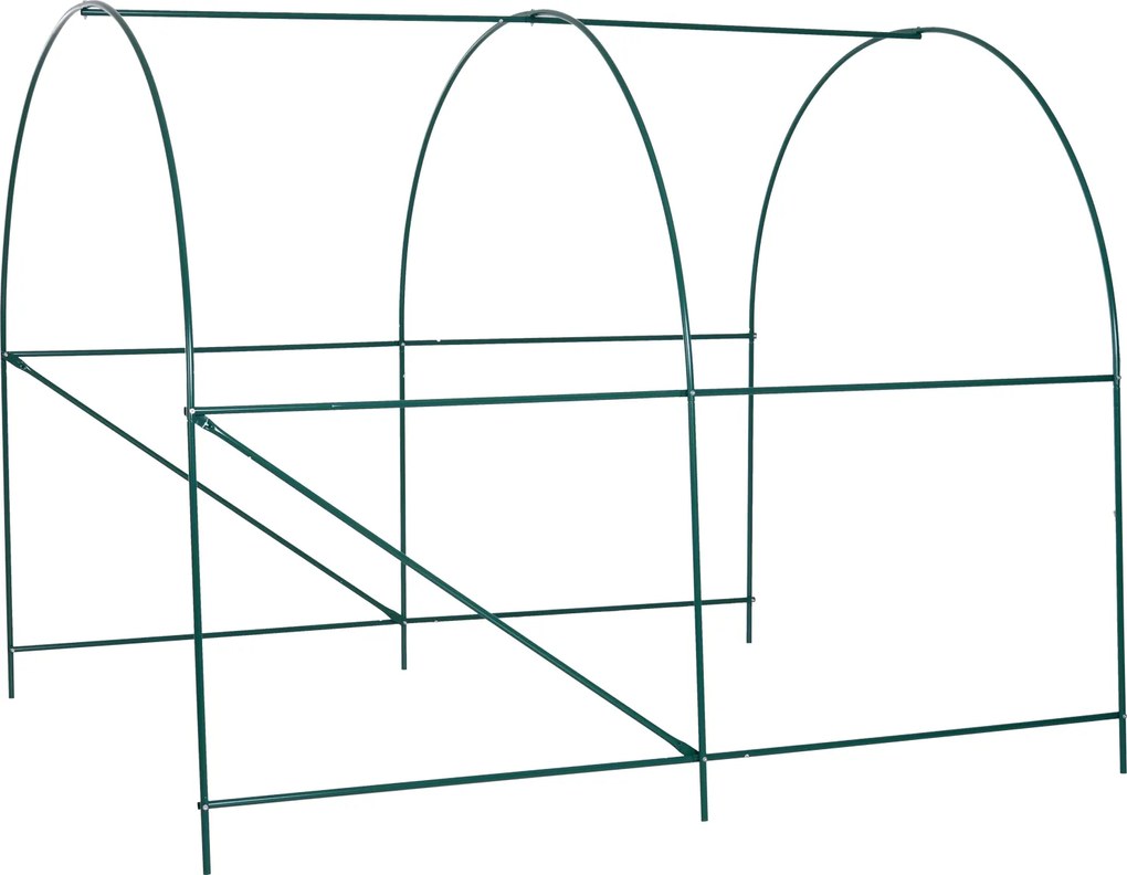 Outsunny Szklarnia Foliowa Ogrodowa Wysoka Jakość Stabilna Konstrukcja 245x200x198cm Zielona | Aosom PL