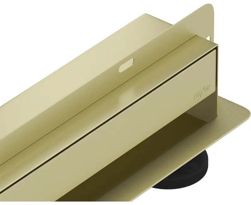 Mexen Flat Wall odpływ liniowy ścienny 2w1 60 cm, złoty szczotkowany - 1A30060