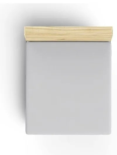 Szare bawełniane prześcieradło z gumką 140x190 cm – Mijolnir