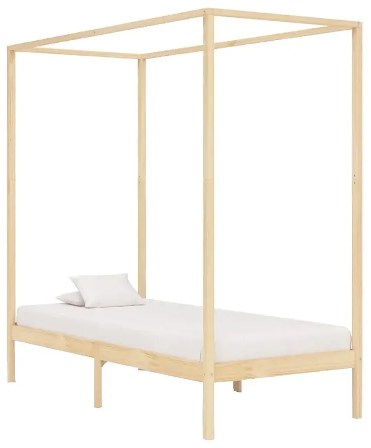 Łóżko w kolorze naturalnego drewna sosnowego 90x200cm - Tamai