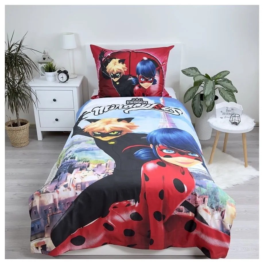 Bawełniana jednoosobowa pościel dziecięca 140x200 cm Miraculous – Jerry Fabrics