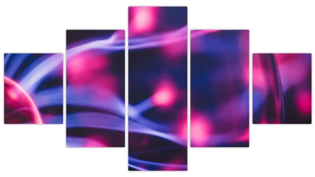 Abstrakcyjny fioletowy obraz (125x70 cm)