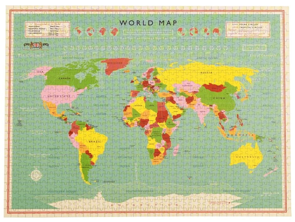 Puzzle (liczba elementów 1000) World Map – Rex London