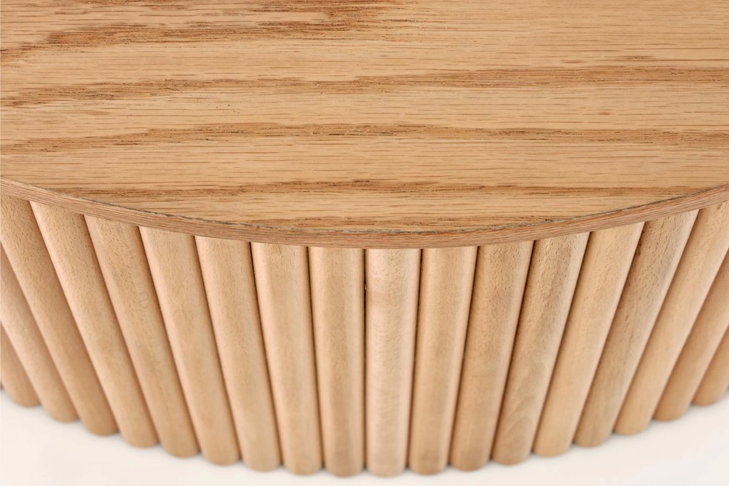 Stolik kawowy okrągły Tamis 80 cm - naturalny