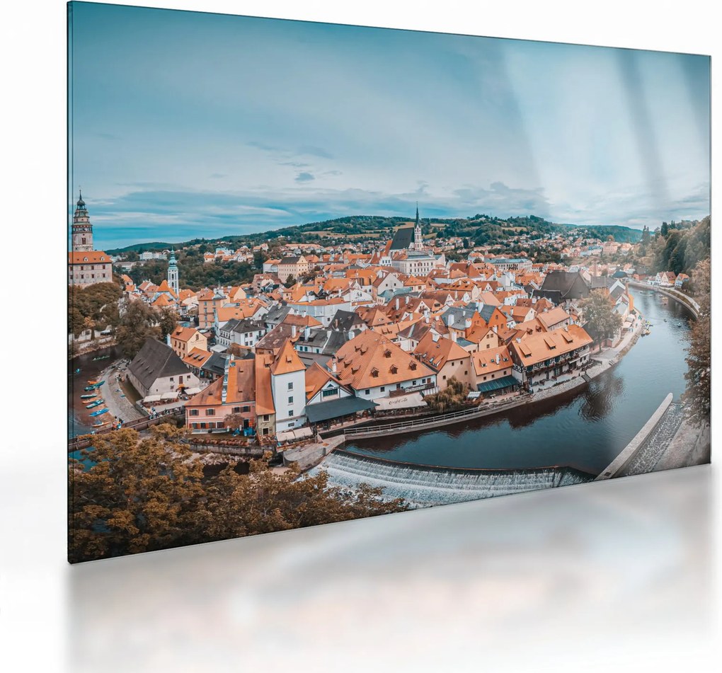 Obraz na szkle - Český Krumlov (70x50 cm)