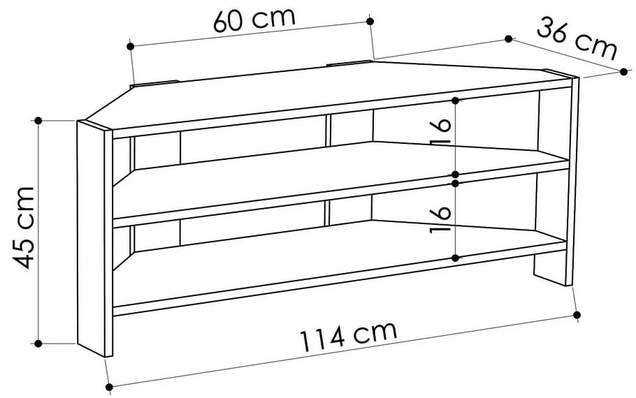 Beżowa szafka pod TV 114x45x36 cm Thales Corner – Kalune Design