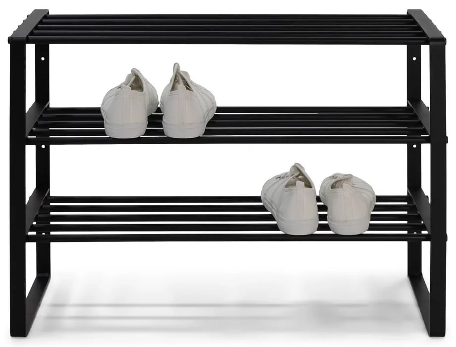 Czarny metalowy regał na buty Rex – Spinder Design