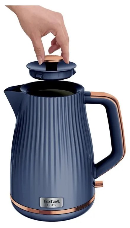 Ciemnoniebieski czajnik elektryczny 1,7 l Loft KO251430 – Tefal
