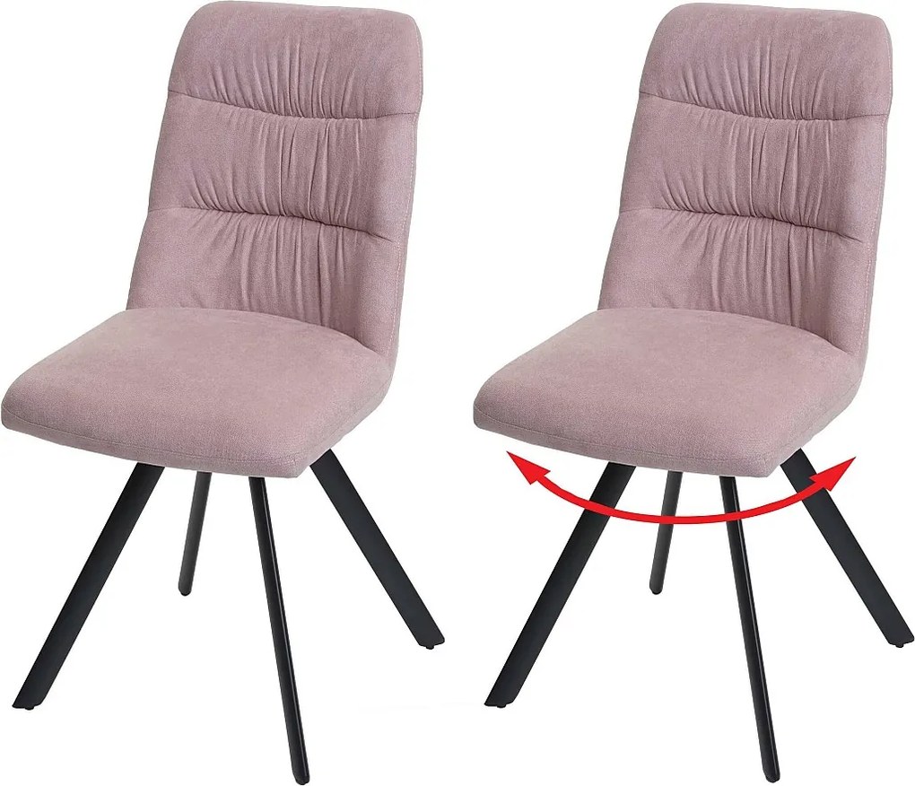 Krzesło do jadalni MCW-J69 (zestaw 2 sztuk),  różowy