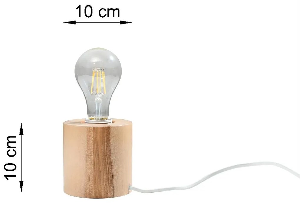 Skandynawska lampka biurkowa z drewna - 3X EX585 G9-T25