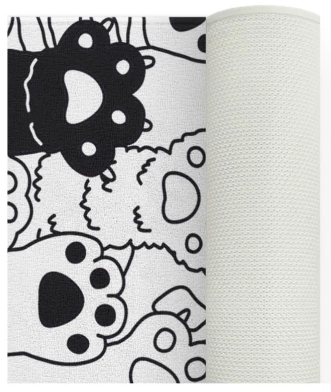 Czarno-biały dywan dziecięcy 80x140 cm Happy Paws – Oyo Concept