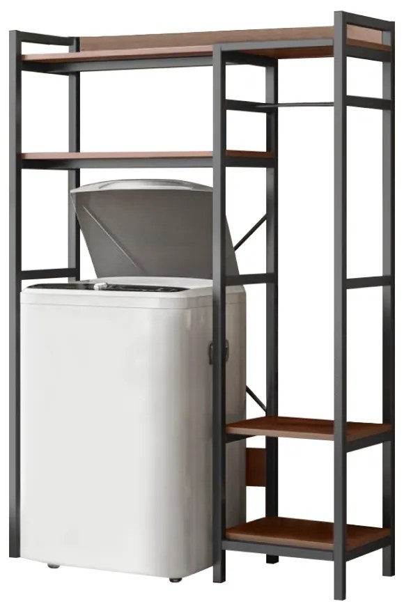 Regał nad pralką DELSIN, ciemny dąb