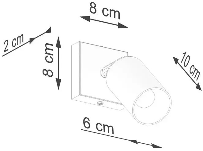 Kinkiet z ruchomym reflektorkiem czarny + miedź - A576 Ghana