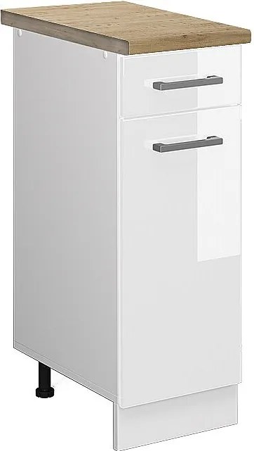 Szafka dolna do kuchni biały wysoki połysk 30x60x81.6 r-line