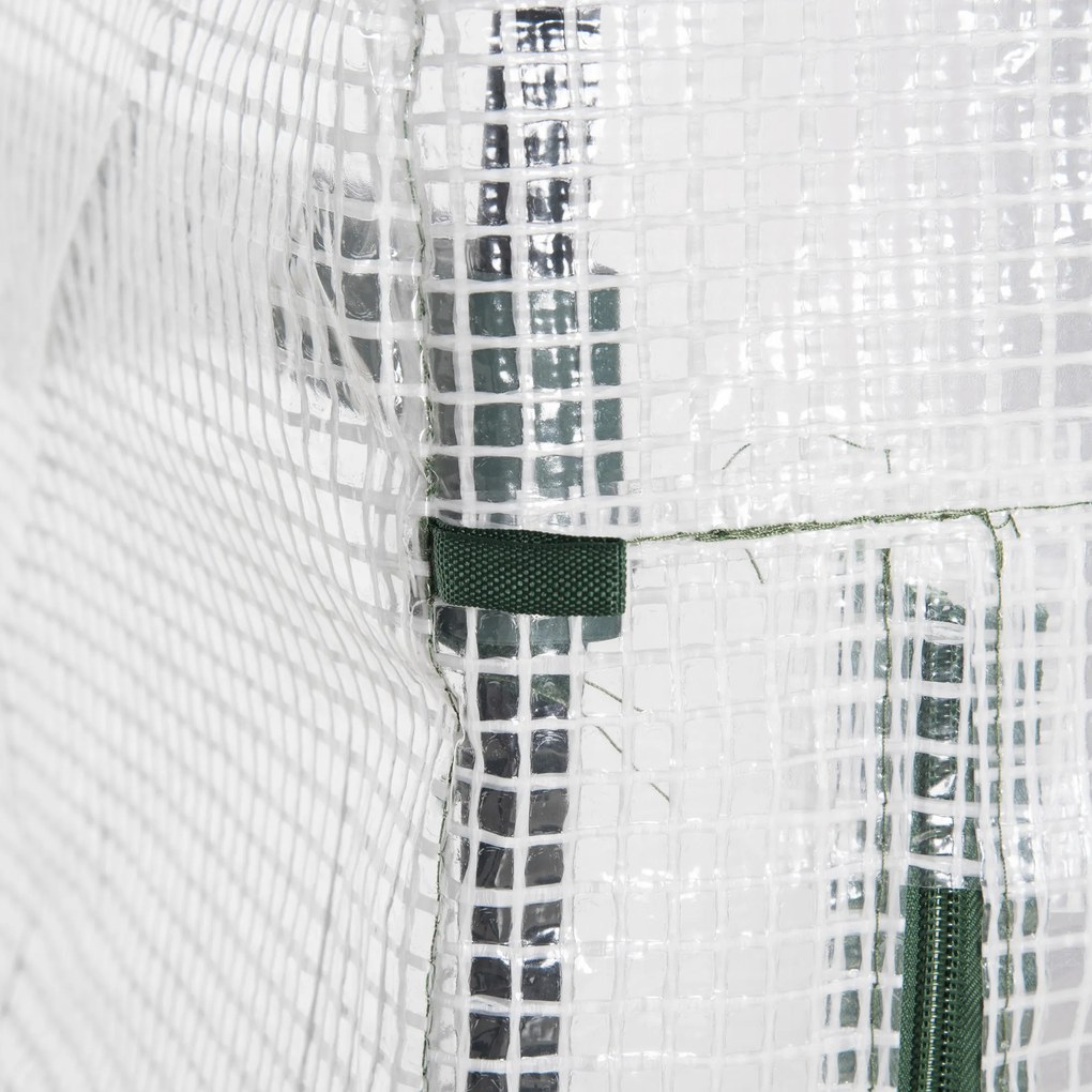 Outsunny Szklarnia Foliowa z Okienkiem 4 Półki Ochrona Roślin Kolor Zielony 70x50x160cm | Aosom PL