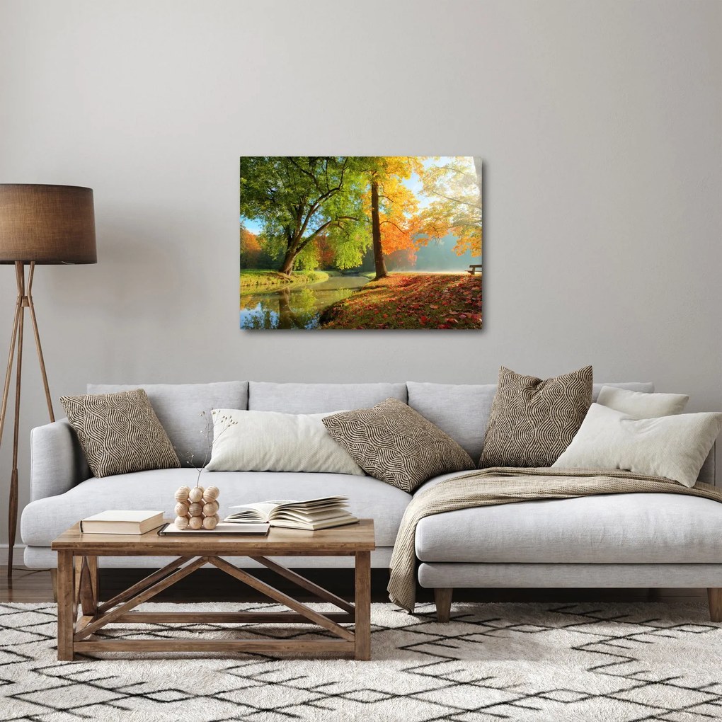 Obraz - Spokojny jesienny krajobraz (70x50 cm)