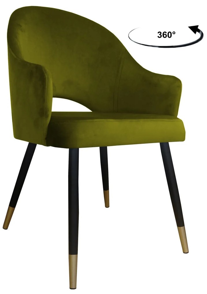 Krzesło obrotowe Velvet podstawa czarno-złota BL75