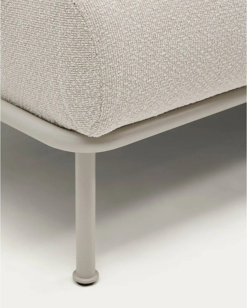 Beżowa częściowo rozkładana sofa z tkaniny szenilowej 214 cm Aurum – Kave Home