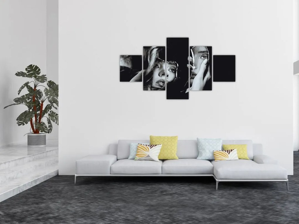 Obraz - Spojrzenie w lustro (125x70 cm)