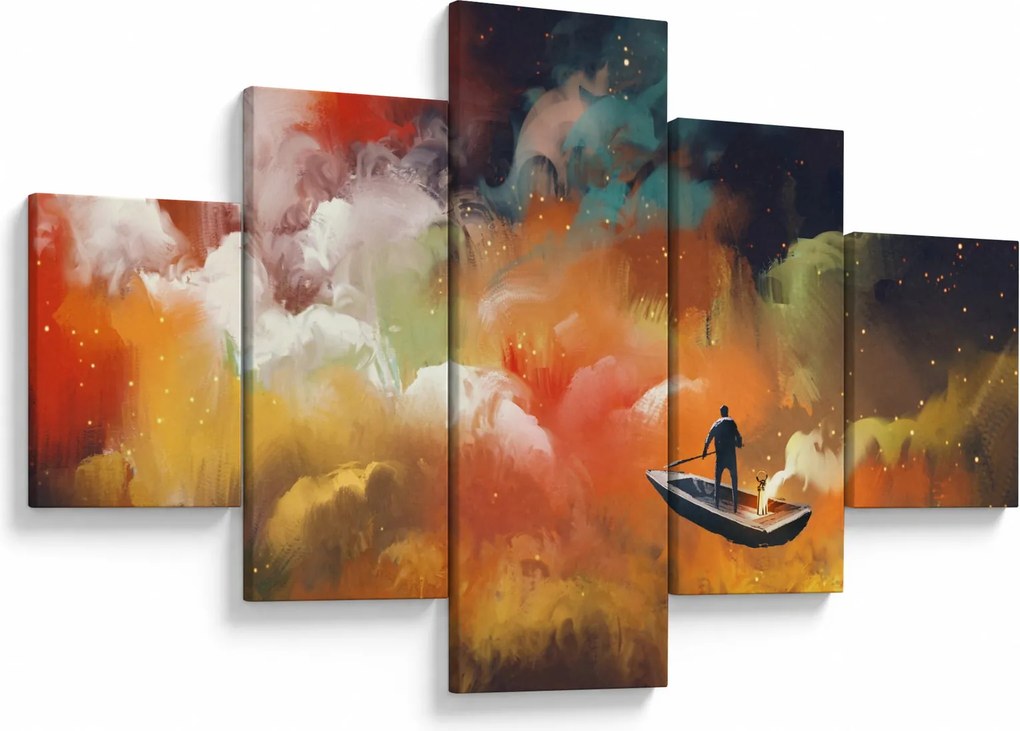 Obraz - człowiek unoszący się w kosmosie (125x70 cm)