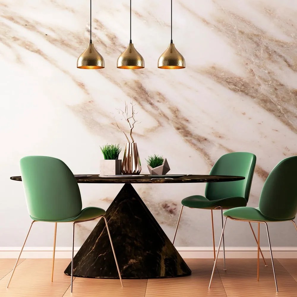 Lampa wisząca w kolorze złota z metalowym kloszem Tattoo – Opviq lights