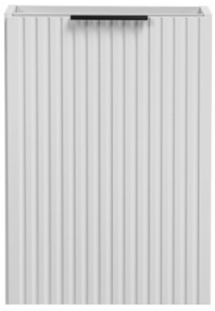 Szafka wisząca pod umywalkę biała ryflowany front 40 x 22 cm ASTROS White
