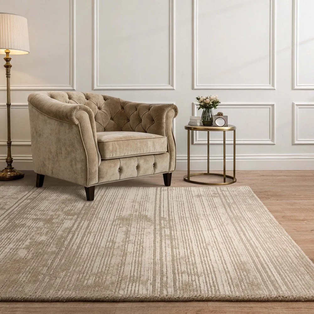 Beżowy dywan z mieszanki wełny tkany ręcznie 120x170 cm Henley Sand – Asiatic Carpets