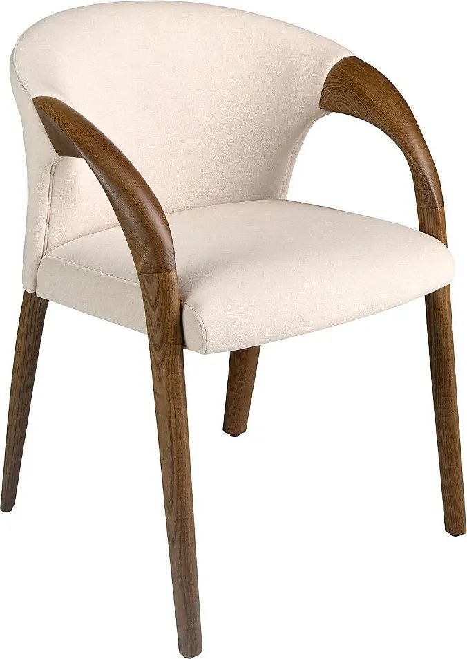 Krzesło z kremowego aksamitu 5151 ANGEL CERDA