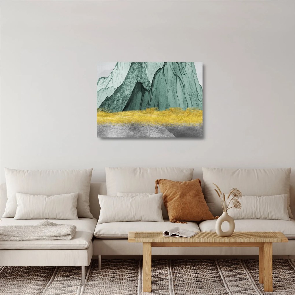 Obraz na szkle - Emerald Mountains N⁰3 (70x50 cm)