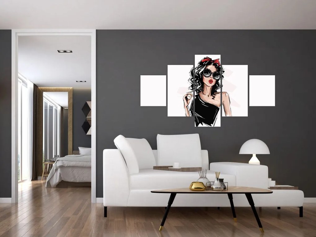 Obraz - Modna kobieta (125x70 cm)