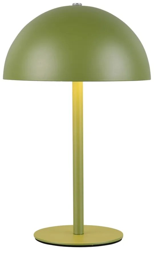 Zielona lampa stołowa LED z metalowym kloszem (wysokość 21 cm) Munoz – Trio