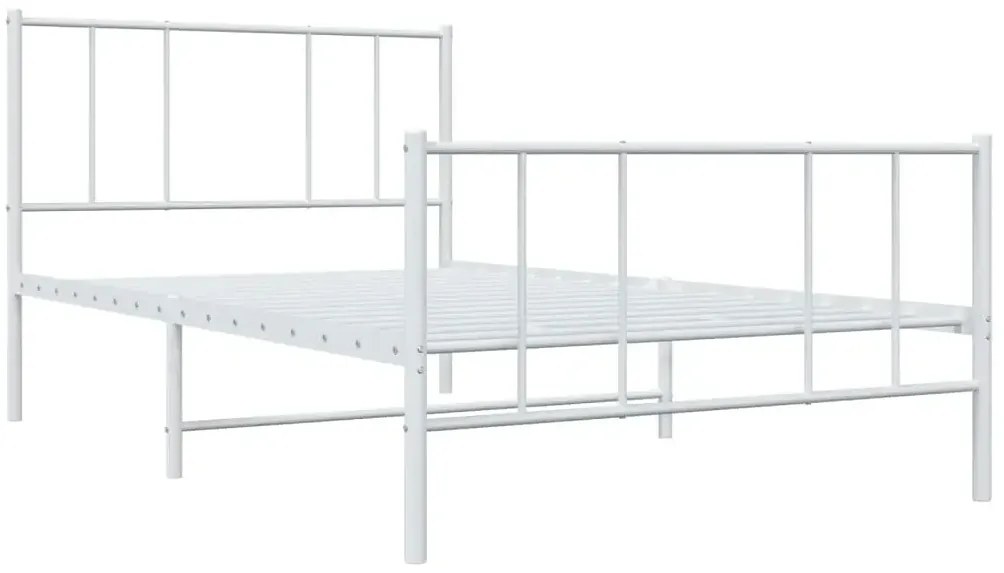 Białe metalowe łóżko pojedyncze 80x200 cm - Quzi