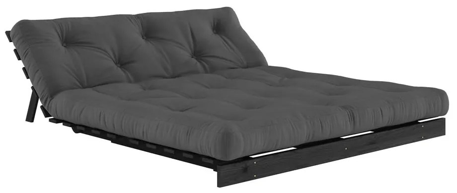 Ciemnoszara rozkładana sofa 160 cm Roots Black Night – Karup Design