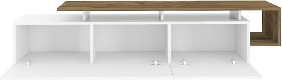 Stolik pod telewizor Pia White and Walnut