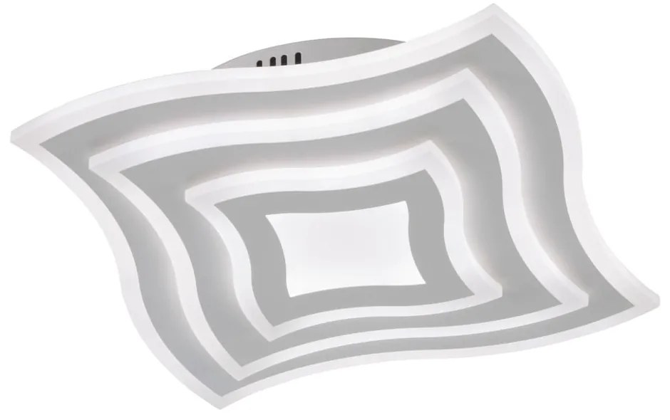 Biała metalowa lampa sufitowa LED ze zdalnym sterowaniem i ściemniaczem 43x43 cm Gorden – Fischer & Honsel