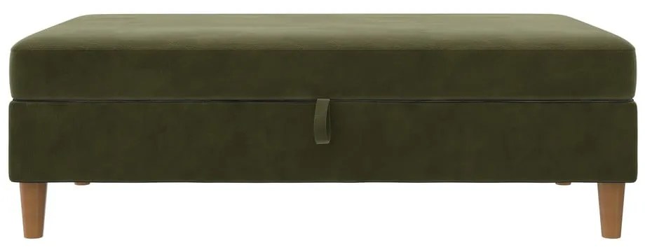 Zielony aksamitny podnóżek Lilly – Støraa