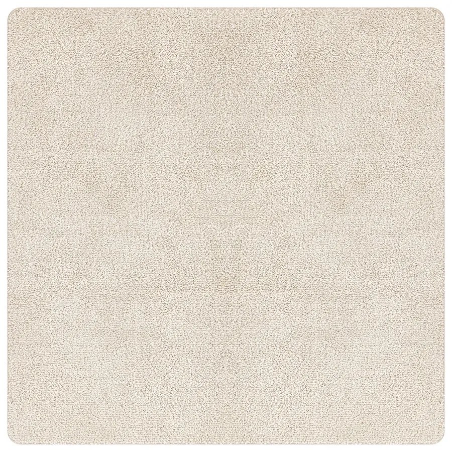Kremowy minimalistyczny dywan pluszowy 120x120 F5-R48
