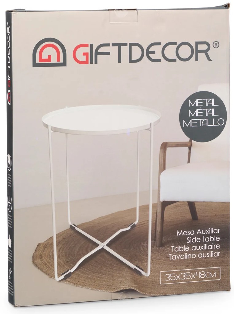 Stolik kawowy okrągły metalowy, Ø 35 cm
