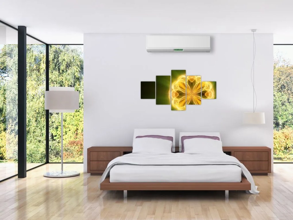 Obraz żółtego kwiatu (125x70 cm)