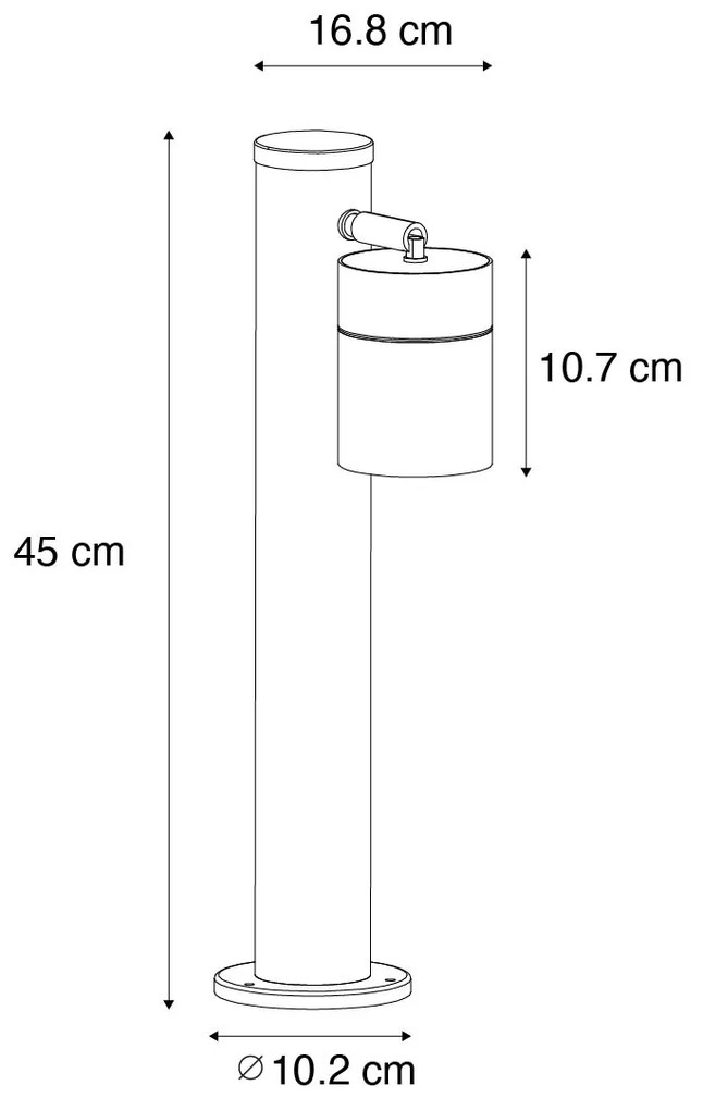 Zewnetrzna Lampa zewnętrzna czarna 45 cm AR70 regulowana IP44 - Solo Nowoczesny Oswietlenie zewnetrzne