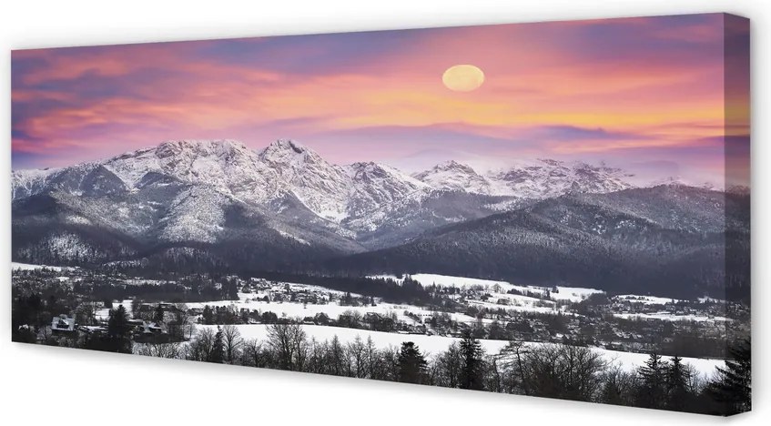 Obraz na płótnie Góry Zimą w Śniegu