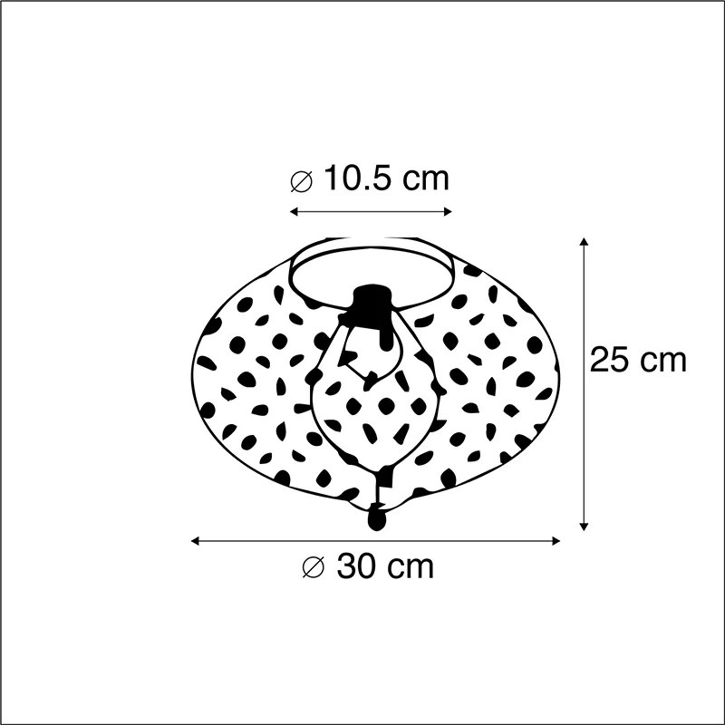 Orientalna lampa sufitowa stal - SinbadKolonialny Oswietlenie wewnetrzne