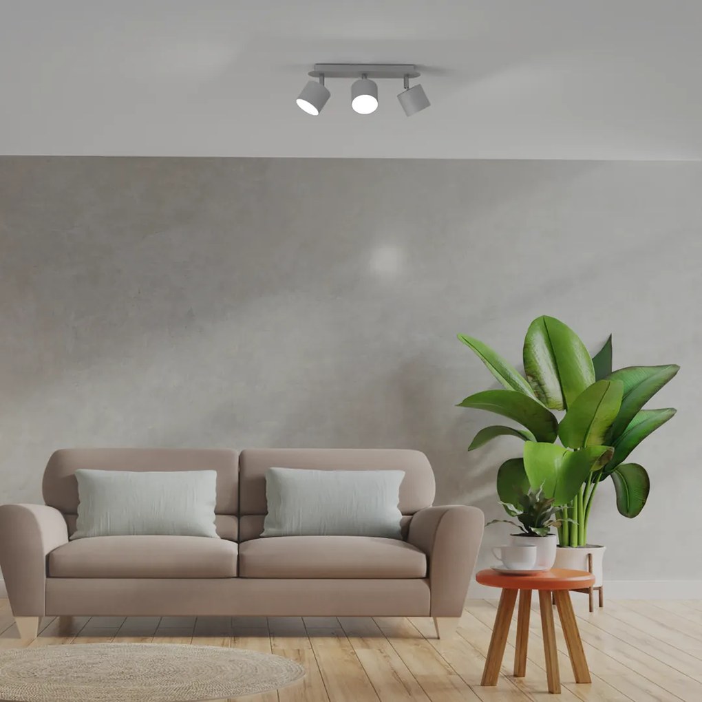 Lampa sufitowa DIXIE WHITE 3xGX53, potrójna, na listwie kierunkowa, biała