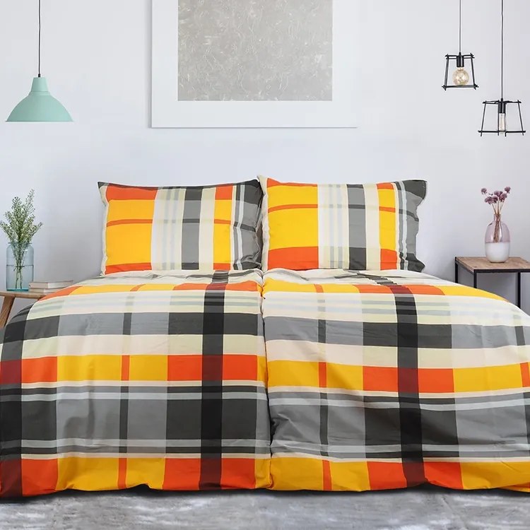 B.E.S. Petrovice Bawełniana pościel ExkluzivOrange kube, 140 x 200 cm, 70 x 90 cm