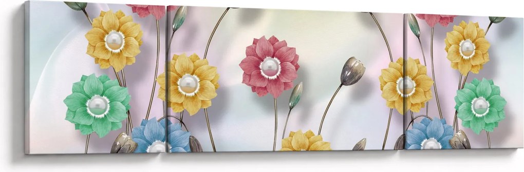 Obraz - Kolorowa łąka (170x50 cm)
