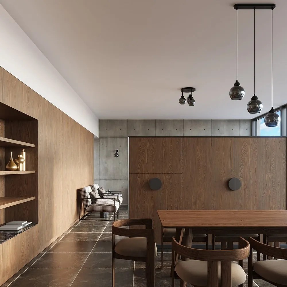 Czarna lampa sufitowa ø 15 cm Grande – Sollux