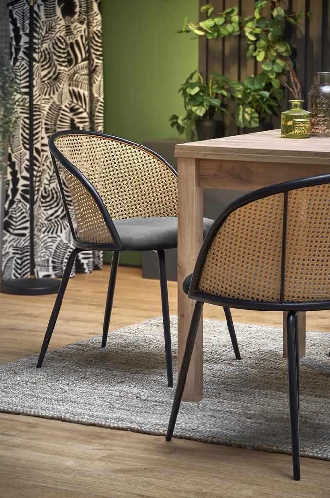 Krzesło z plecionką wiedeńską na oparciu K508