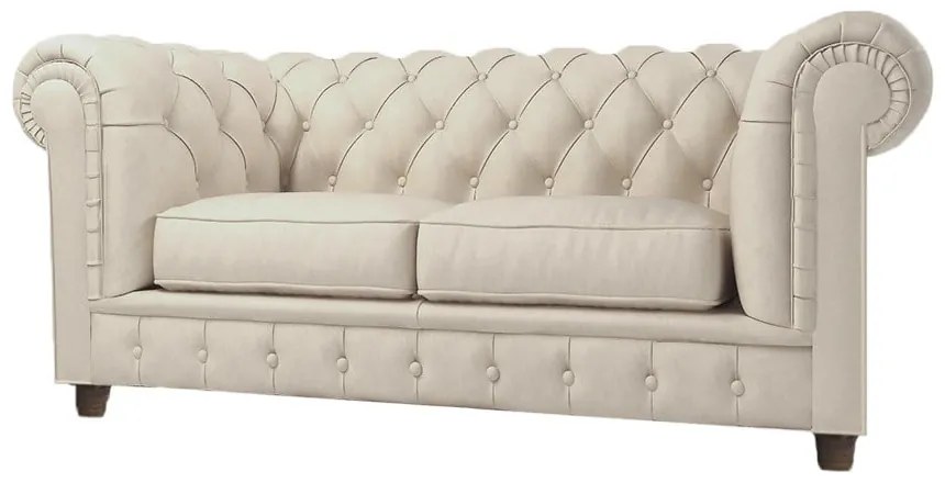 Kremowa aksamitna sofa 184 cm Cambridge – Ropez